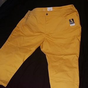 Short Yellow Denim skinny Jeans